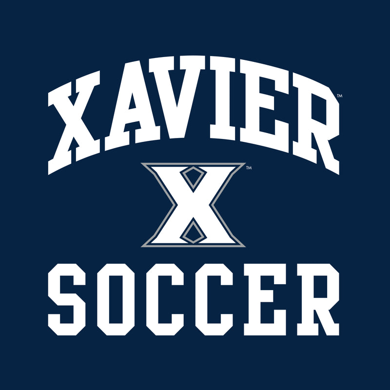 Xavier University Musketeers Arch Logo Soccer Short Sleeve T Shirt - Navy