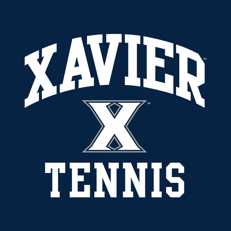 Xavier University Musketeers Arch Logo Tennis Short Sleeve T Shirt - Navy