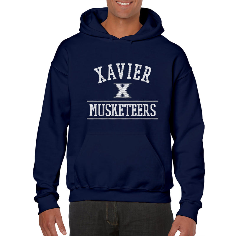 Xavier University Musketeers Mesh Arch Heavy Blend Hoodie - Navy