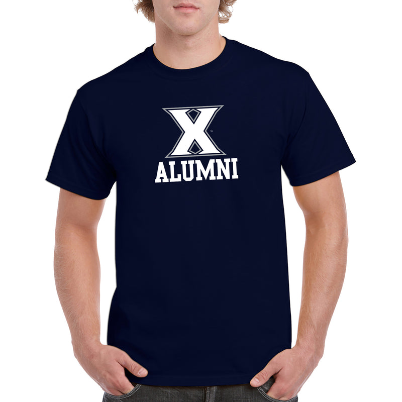 Xavier University Musketeers Primary Logo Alumni Basic Cotton Short Sleeve T Shirt - Navy