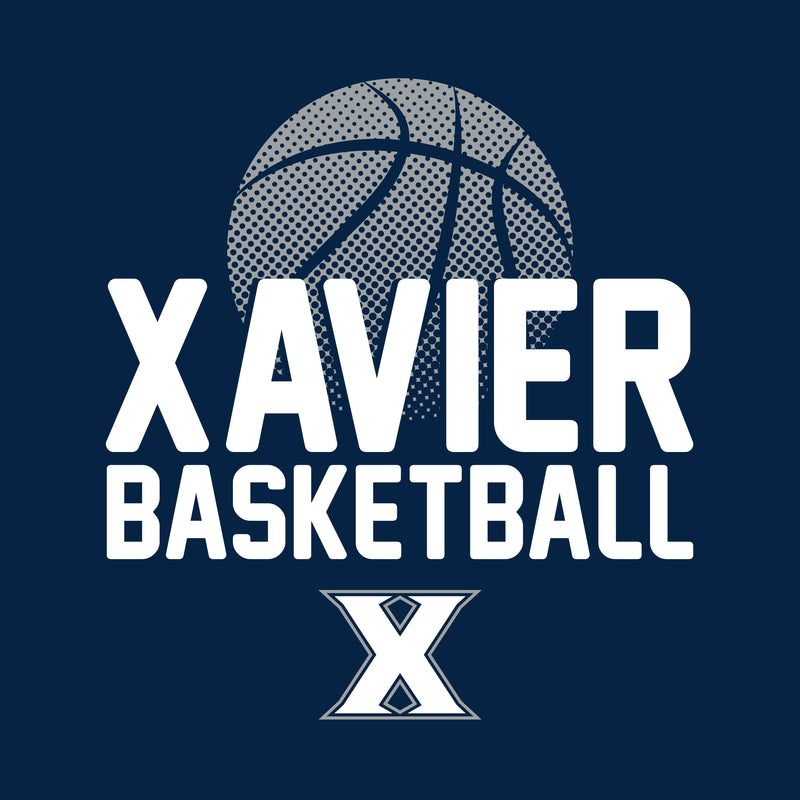 Xavier University Musketeers Basketball Flux Basic Cotton Short Sleeve T Shirt - Navy