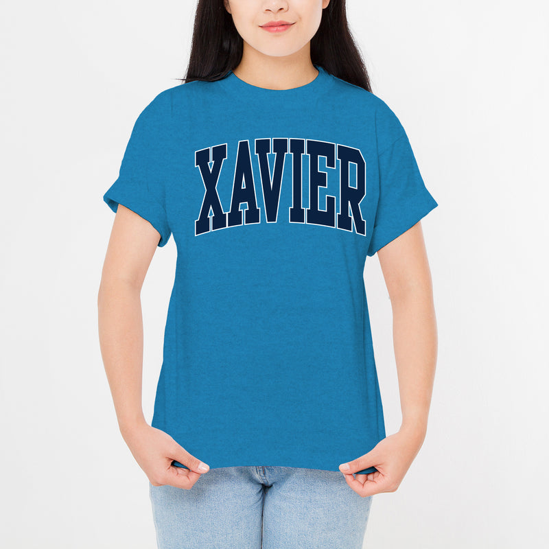 Xavier Musketeers Mega Arch T-Shirt - Heather Sapphire