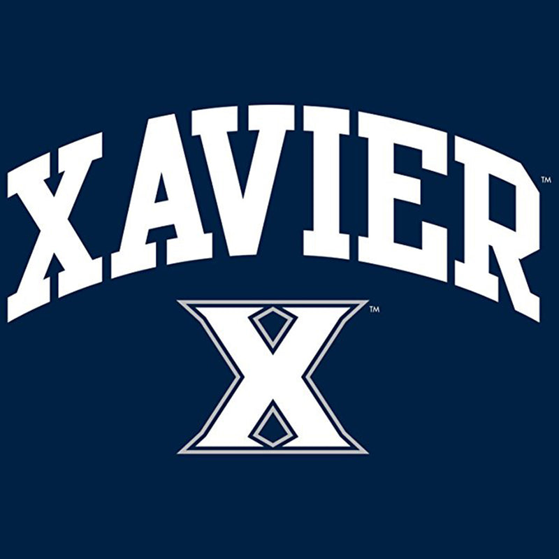 Xavier University Musketeers Arch Logo Short Sleeve T Shirt - Navy
