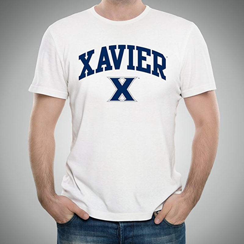 Xavier University Musketeers Arch Logo Short Sleeve T Shirt - White
