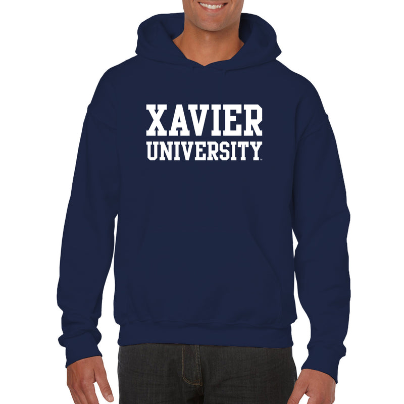 Xavier University Musketeers Basic Block Heavy Blend Hoodie - Navy