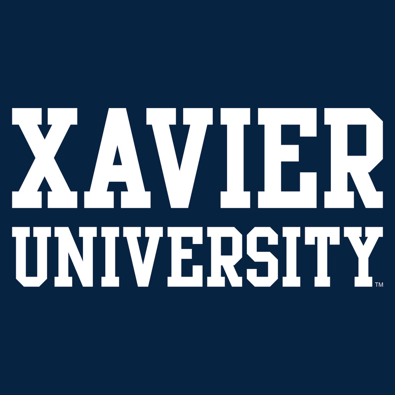 Xavier University Musketeers Basic Block Long Sleeve T Shirt - Navy
