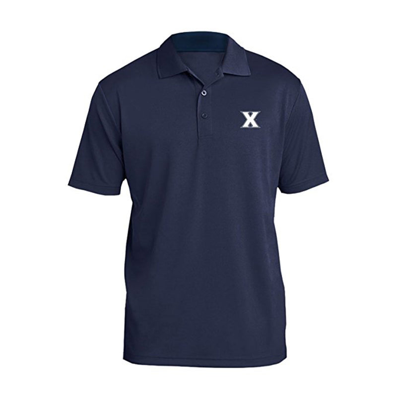 Xavier University Musketeers Primary Logo Left Chest Mens Polo - Navy