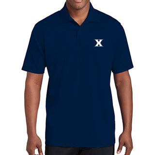 Xavier University Musketeers Primary Logo Left Chest Mens Polo - Navy