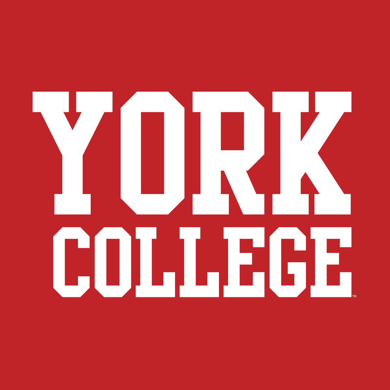 York College Cardinals Basic Block Heavy Blend Hoodie - Red