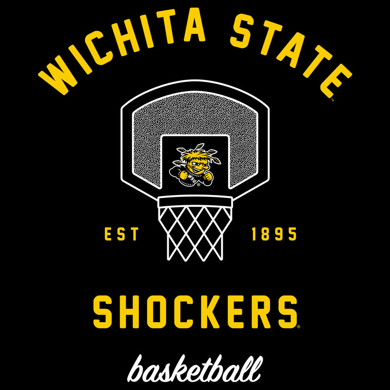 Wichita State University Shockers Basketball Net Short Sleeve T-Shirt - Black