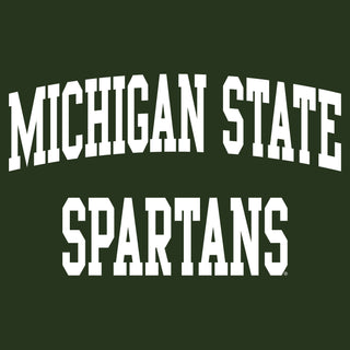 Michigan State University Spartans Front Back Print Short Sleeve T Shirt - Forest