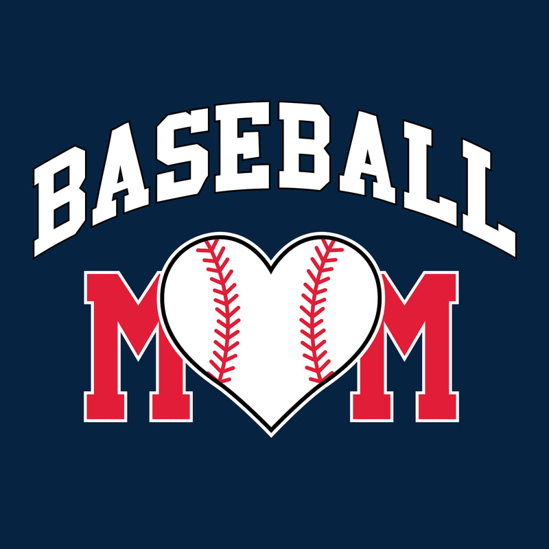 Baseball Mom - Baseball, Mom, Women, Sports, Ladies T-Shirt Basic Cotton - Navy