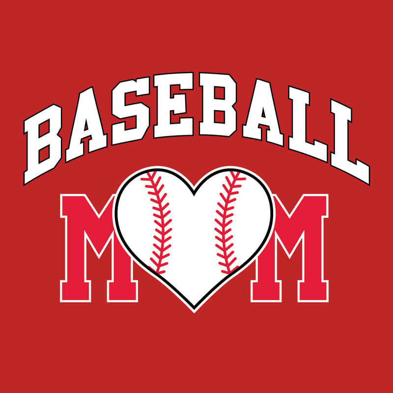 Baseball Mom - Baseball, Mom, Women, Sports, Ladies T-Shirt Basic Cotton - Red