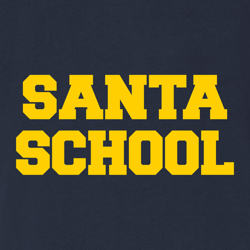 Santa School Triblend T-Shirt - Solid Navy