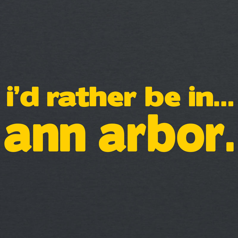 I'd Rather Be In Ann Arbor Infant Hooded Bear Ears Creeper - Vintage Navy