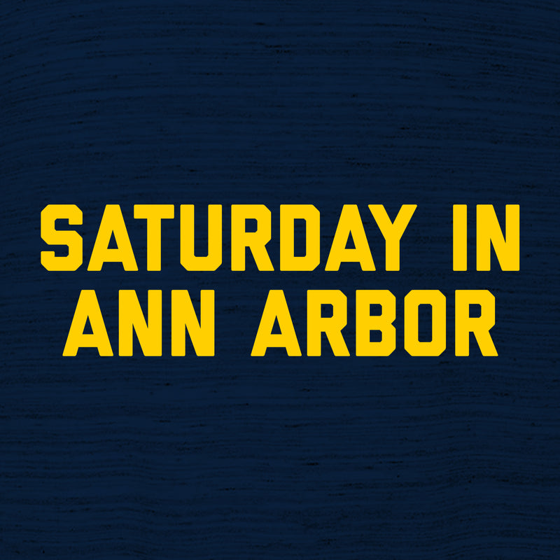 Saturday in Ann Arbor Michigan Sponge Fleece Crewneck - Navy Triblend