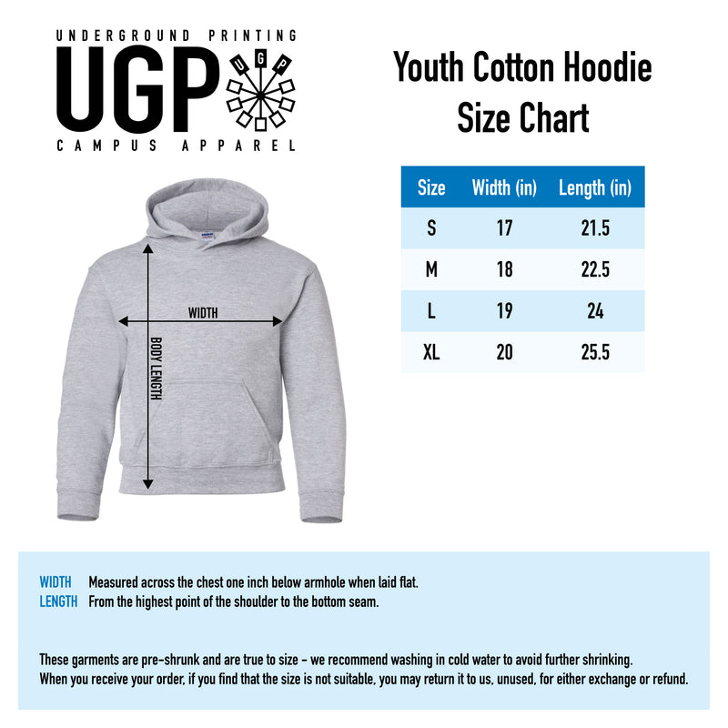 Basic Block University of Michigan Youth Basic Cotton Hoodie - Sport Grey