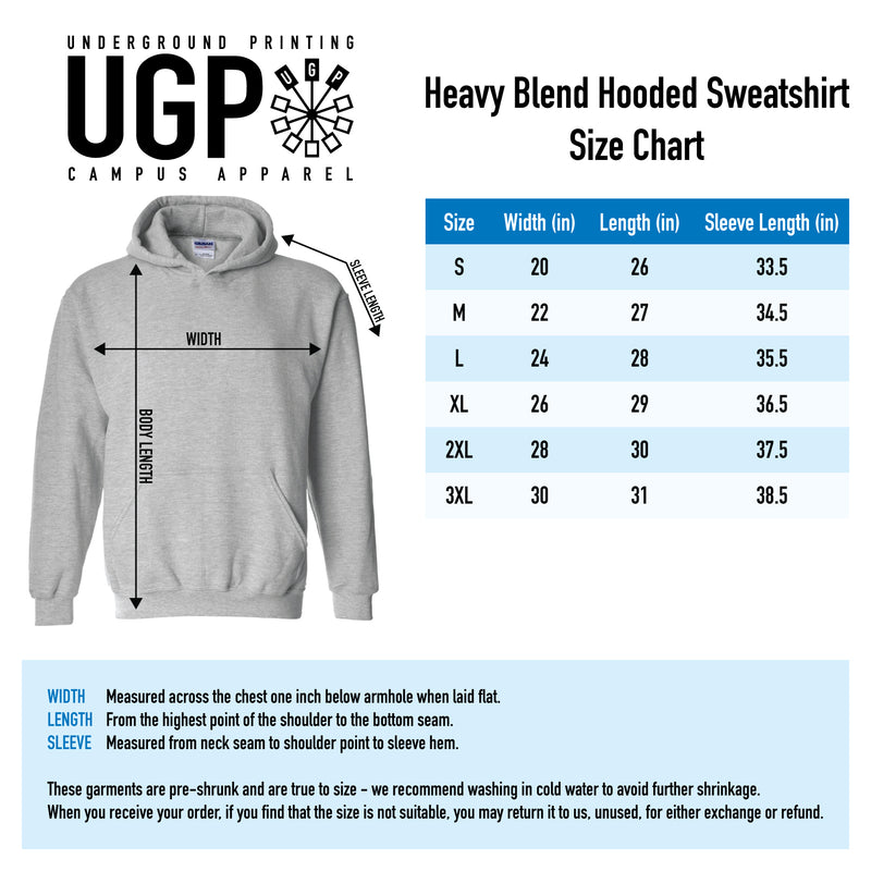 Modern Outline University of Michigan Heavy Blend Hooded Sweatshirt - Navy