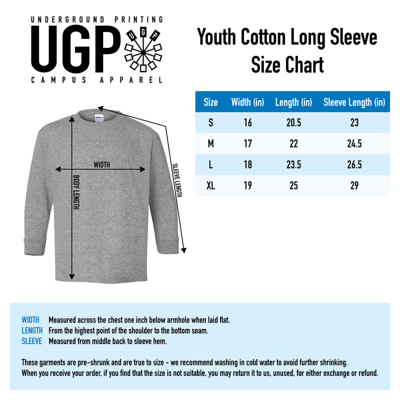 Wingate University Bulldogs Primary Logo Basic Cotton Long Sleeve T Shirt - Navy