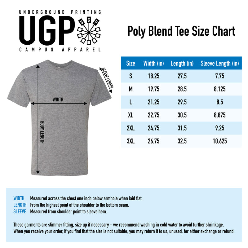 Purdue University Boilermakers Basic Block Next Level Short Sleeve T Shirt - Premium Heather