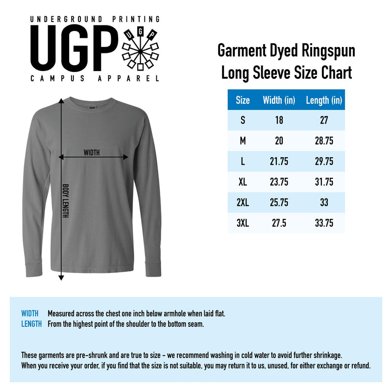 Indiana University Hoosiers Double Sleeve Comfort Colors Long Sleeve T-Shirt - White