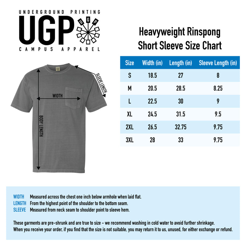 University of Iowa Hawkeye Logo Comfort Colors Pocket Short Sleeve T-Shirt - Butter