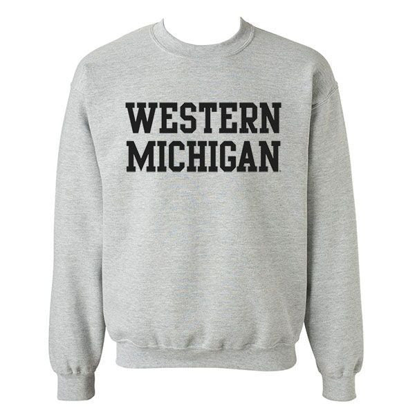 Western Michigan Basic Crew - Grey